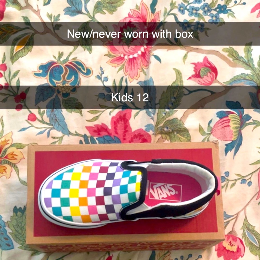 Kids Vans size 12, never been worn, brand new with box, $30obo